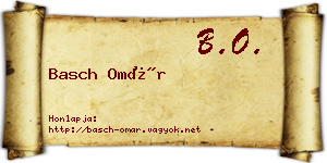Basch Omár névjegykártya